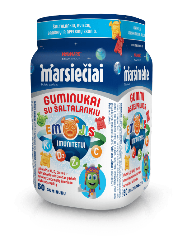 MARSIEŠI Gummies ar smiltsērkšķi košļājamās pastilas N50