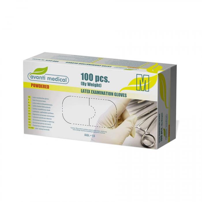 AVANTI MEDICAL cimdi nest.,pūderēti ,latekss M N100