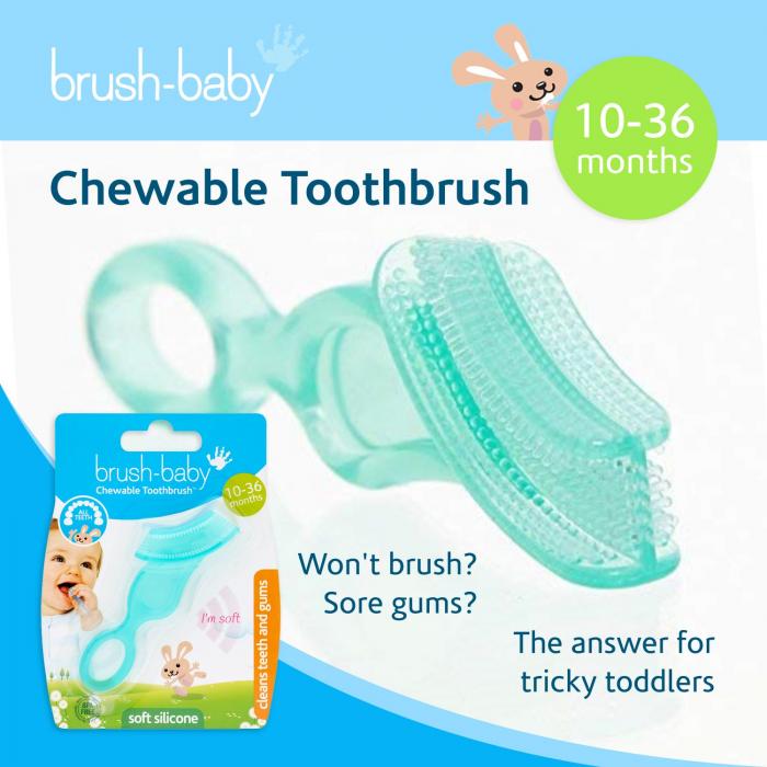 BRUSH-BABY Košļājamā zobubirste 10-36 mēnešiem