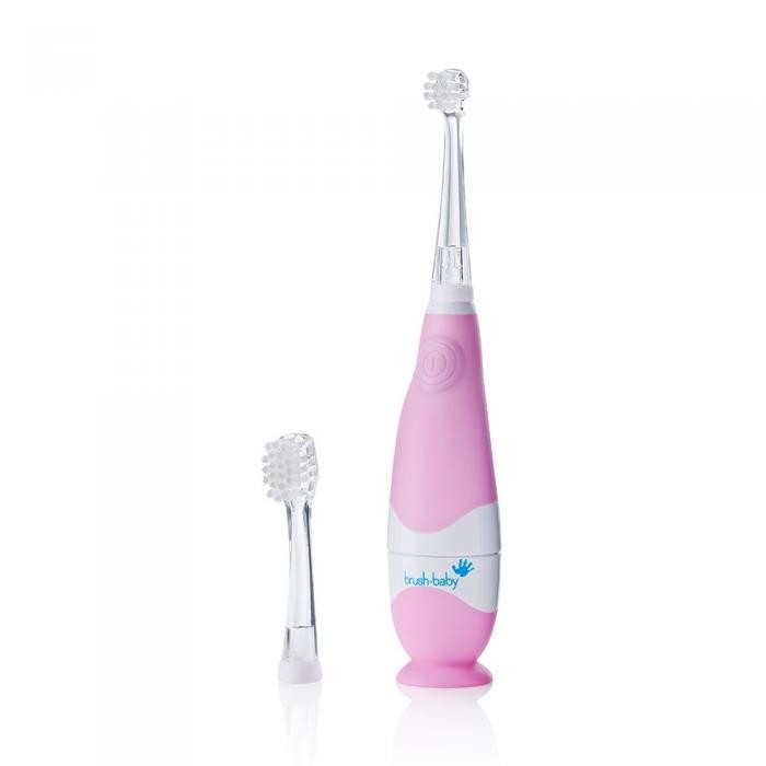 BRUSH-BABY Babysonic soniskā zobu birste, 0-3 gadi ROZĀ