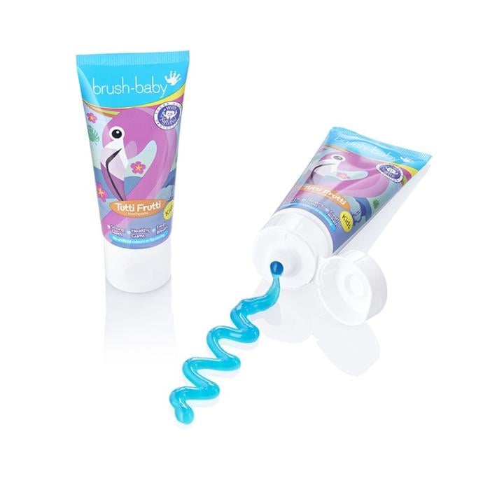 BRUSH-BABY Tutti Frutti zobu pasta 50 ml, 1350 ppm fluorīds
