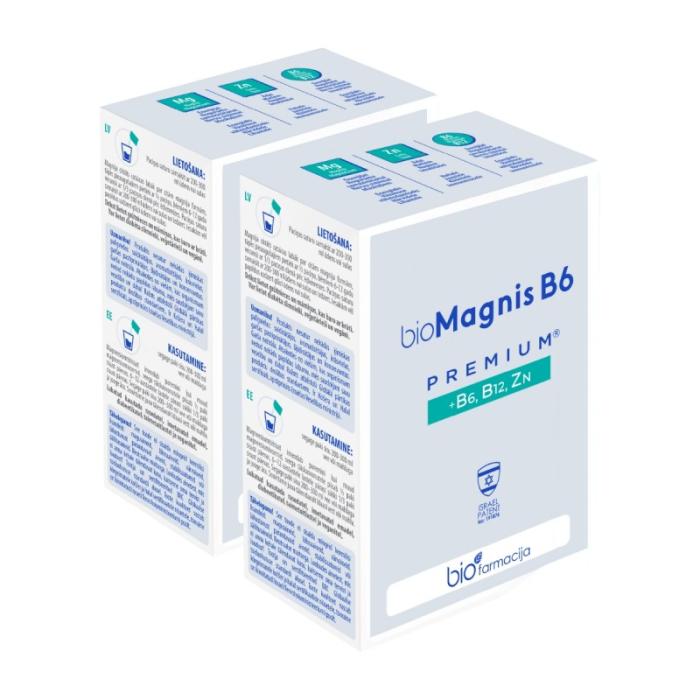 BIOMAGNIS B6 Premium pulveris N28 1+1 komplekts