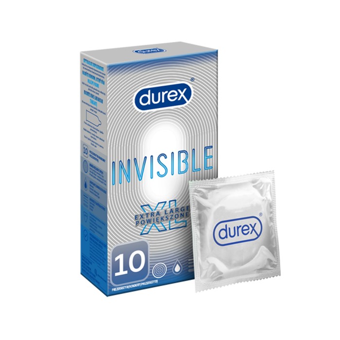 DUREX Invisible XL prezervatīvi N10 