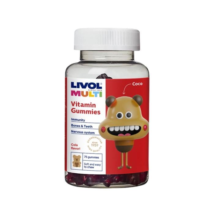 LIVOL MULTI Vitamīnu lācīši ar kolas garšu N75