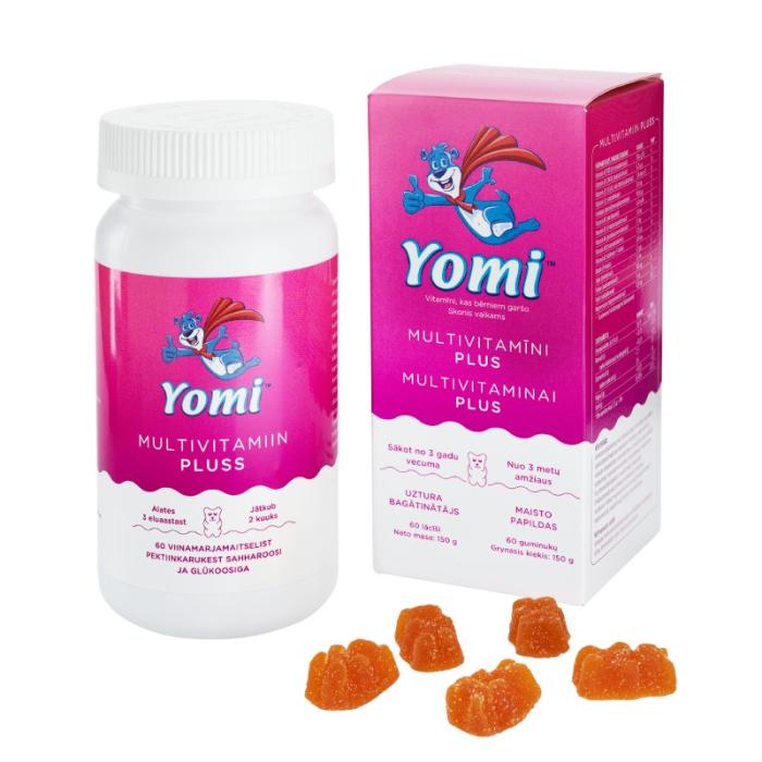 YOMI Multivitamīni Plus košļājamās pastilas N60