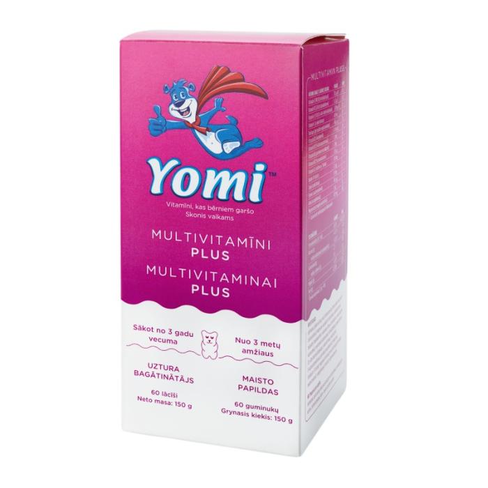 YOMI Multivitamīni Plus košļājamās pastilas N60