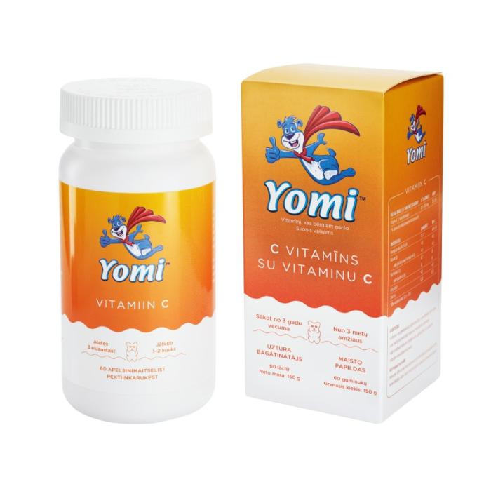 YOMI C vitamīns košļājamās pastilas N60