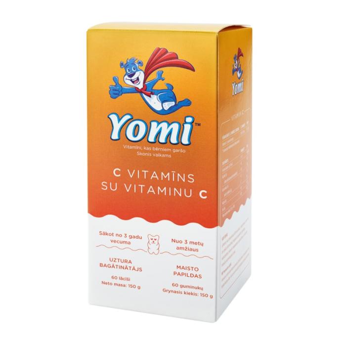 YOMI C vitamīns košļājamās pastilas N60