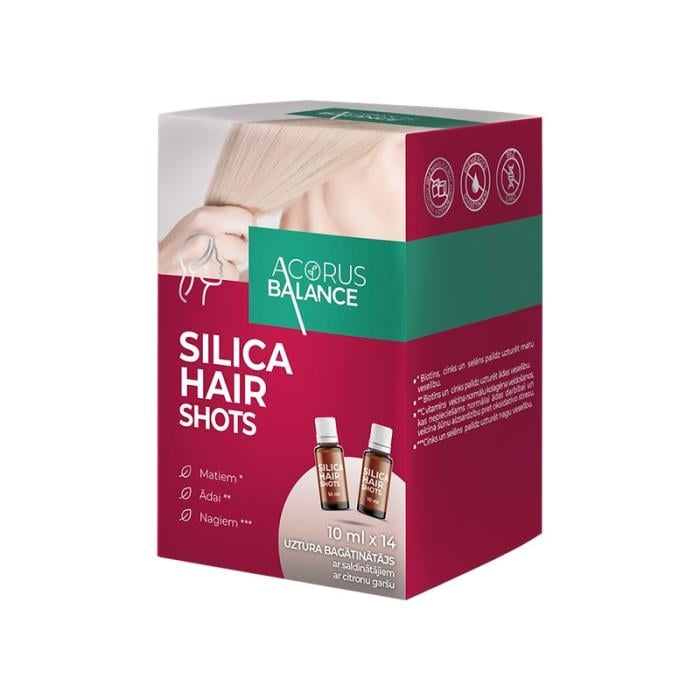 ACORUS BALANCE Silica Hair Shots matu veselībai, ampulas N14