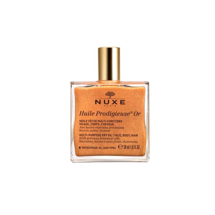 NUXE Huile Prodigieuse Or Shimmering sausā eļļa ādas mirdzumam (sejas un ķermeņa aprūpei) 50 ml