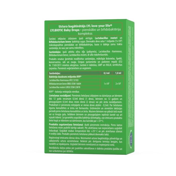 LYLBIOTIC Baby Drops, pilieni, 10 ml