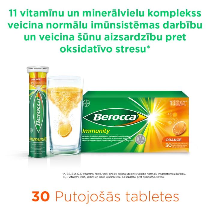 BEROCCA Immunity putojošās tabletes N30