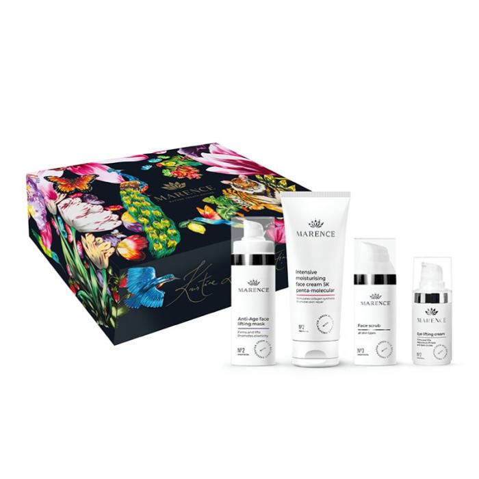 MARENCE Dāvanu komplekts: Intense excellence Art set (Intensīvs krēms 5K 75ml + AA liftinga maska 50g + Sejas skrubis 30ml + Acu liftinga krēms 15ml)