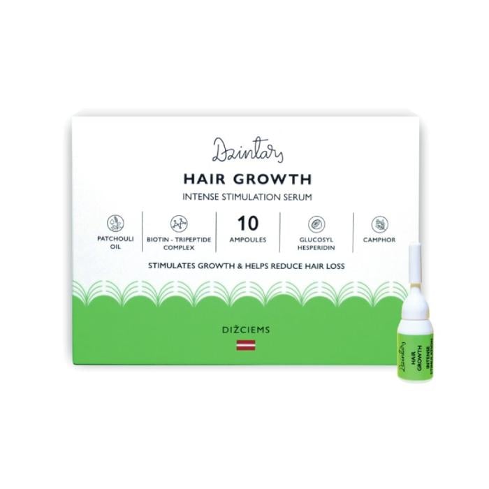 DZINTARS Dižciems serums matu augšanai 5mlxN10
