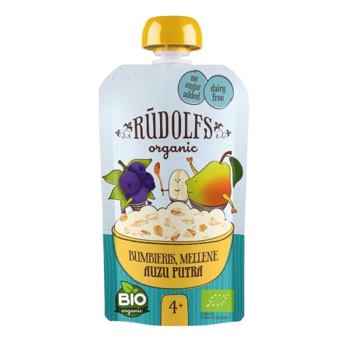 Rūdolfs BIO Bumbieru, melleņu auzu putra 4+ DP 110g