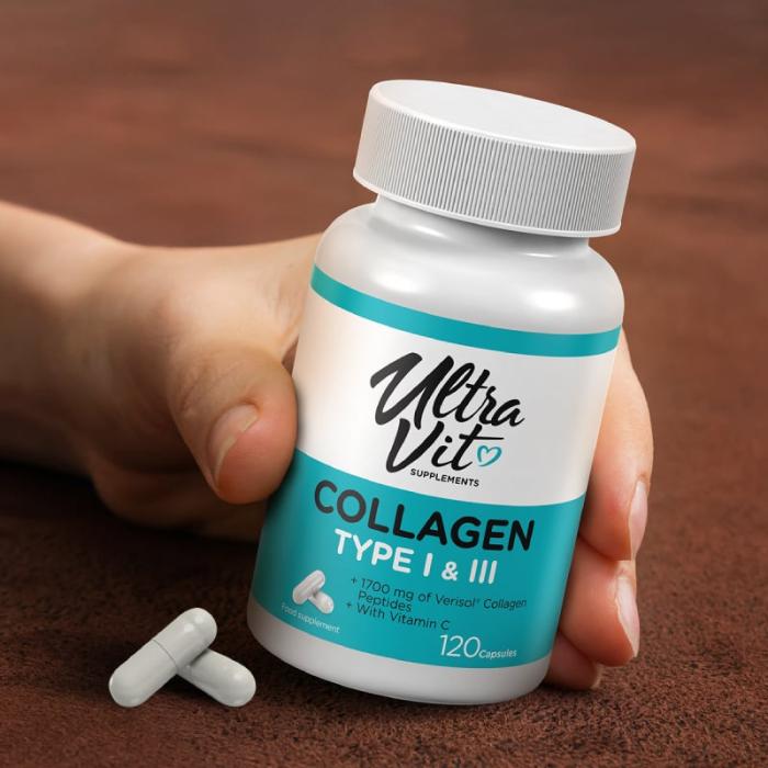 ULTRAVIT Collagen I&III kolagēns kapsulas N120