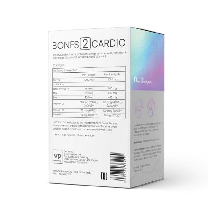 VP LABORATORY Bones2Cardio mīkstās kapsulas N60
