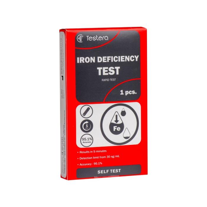 TESTERA Dzelzs līmeņa noteikšanas tests N1