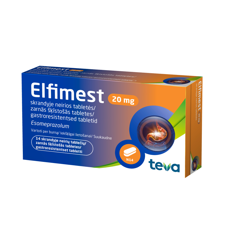 Elfimest 20 mg zarnās šķīstošās tabletes