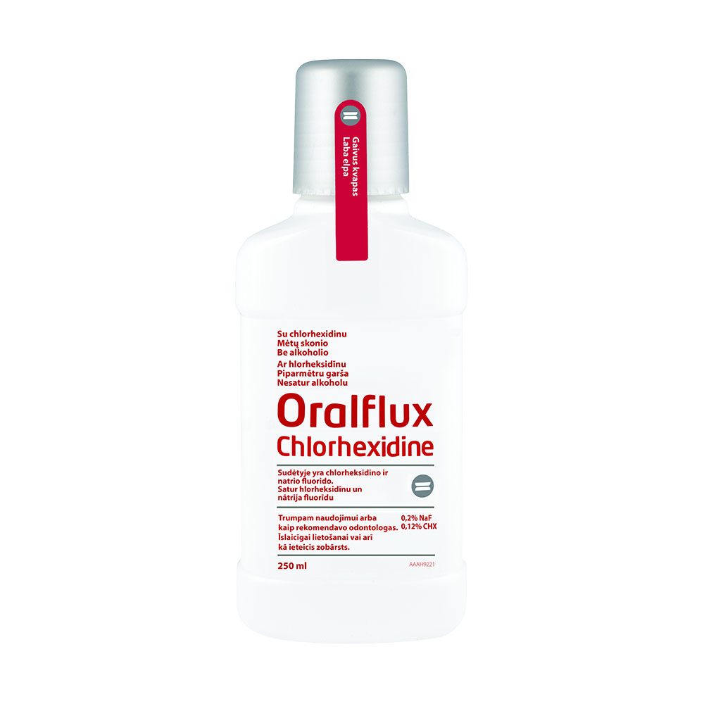 ORALFLUX ChloreHexidine mutes skalojamais līdzeklis, 250 ml