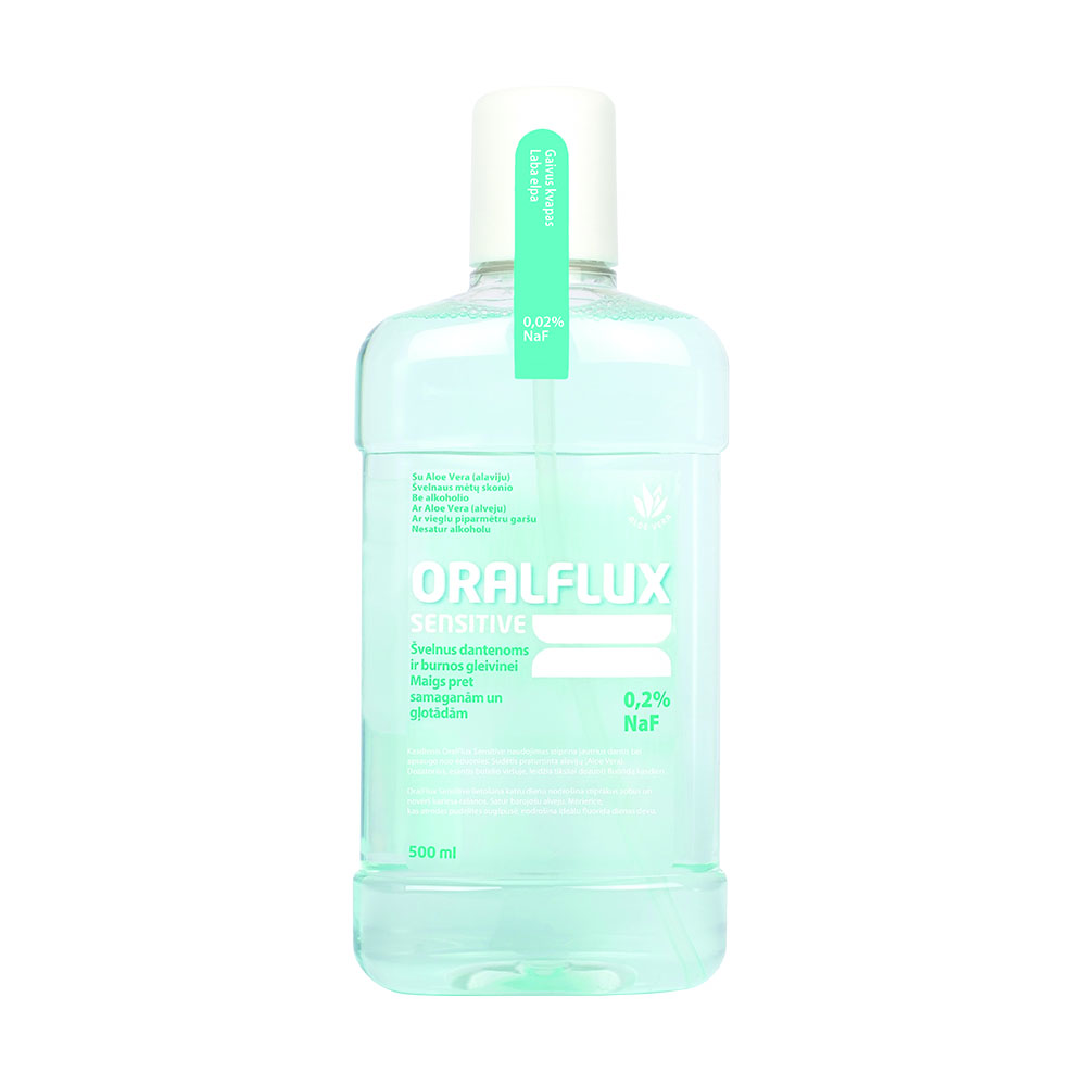 ORALFLUX mutes skalojamais līdzeklis SENSITIV, 500 ml