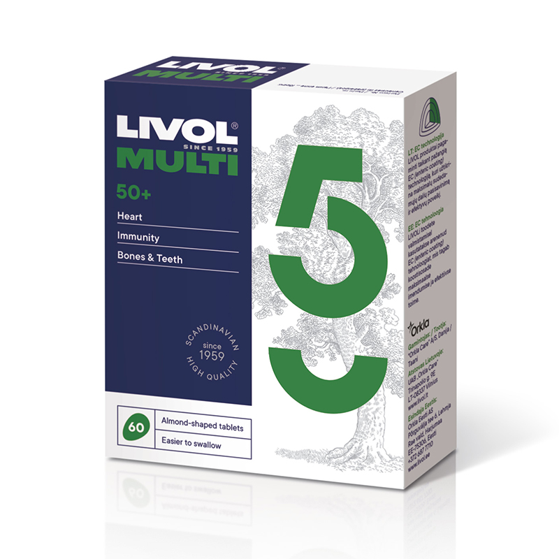 LIVOL  Multi 50+ tabletes, 60 gab.