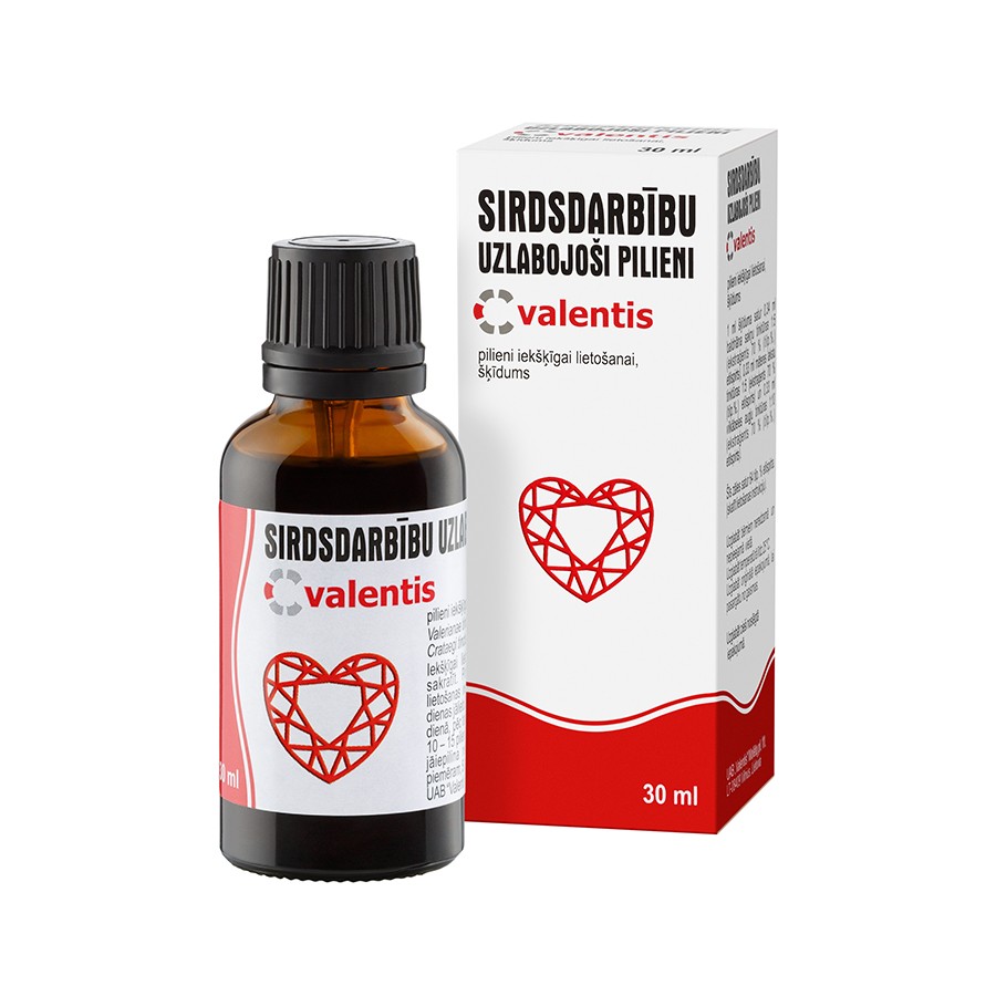 Sirdsdarbību uzlabojoši pilieni Valentis, pilieni iekšķīgai lietošanai, šķīdums