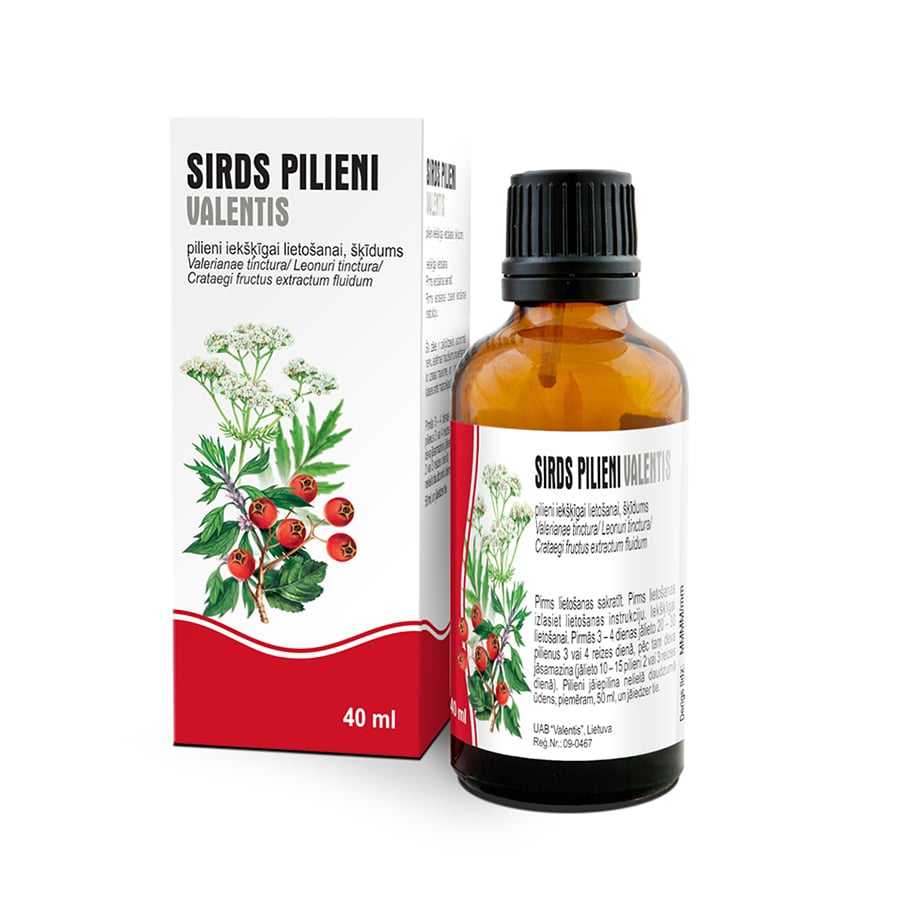 Sirds pilieni Valentis pilieni iekšķīgai lietošanai, šķīdums