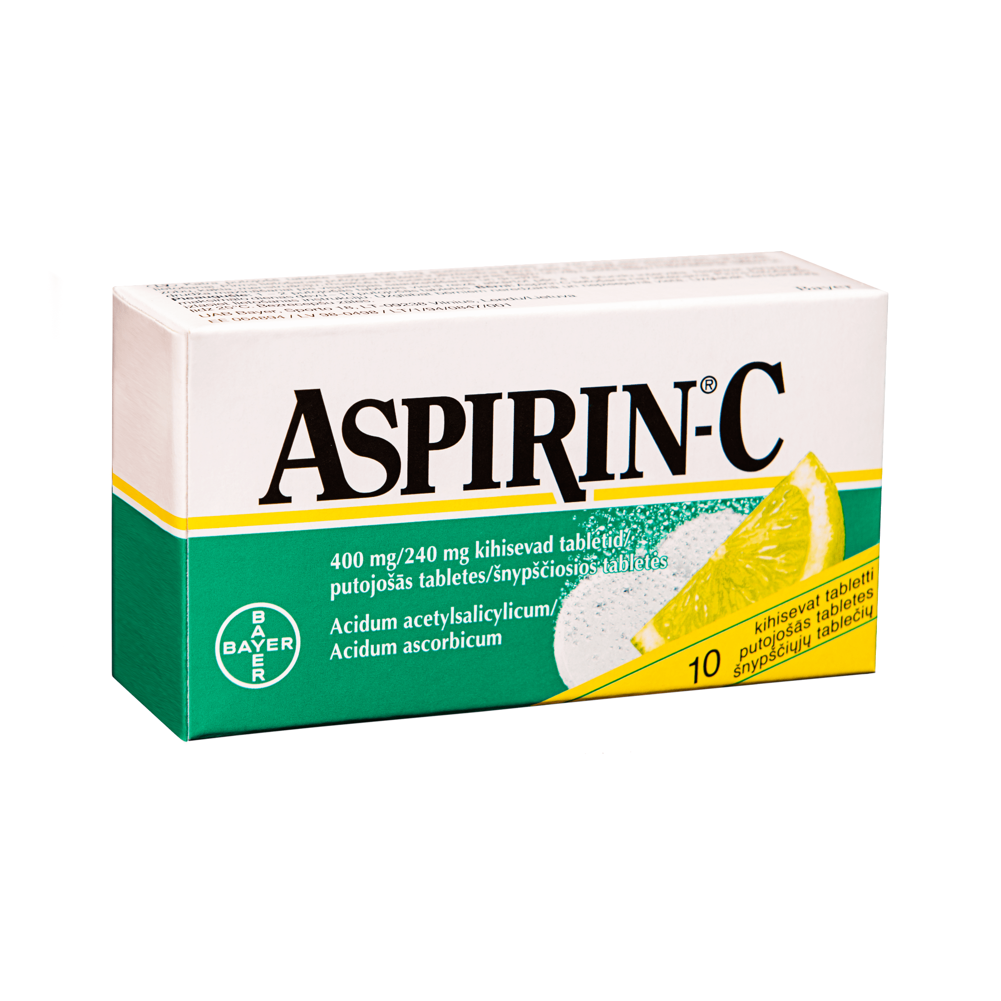 Aspirin C 400 mg/240 mg putojošās tabletes