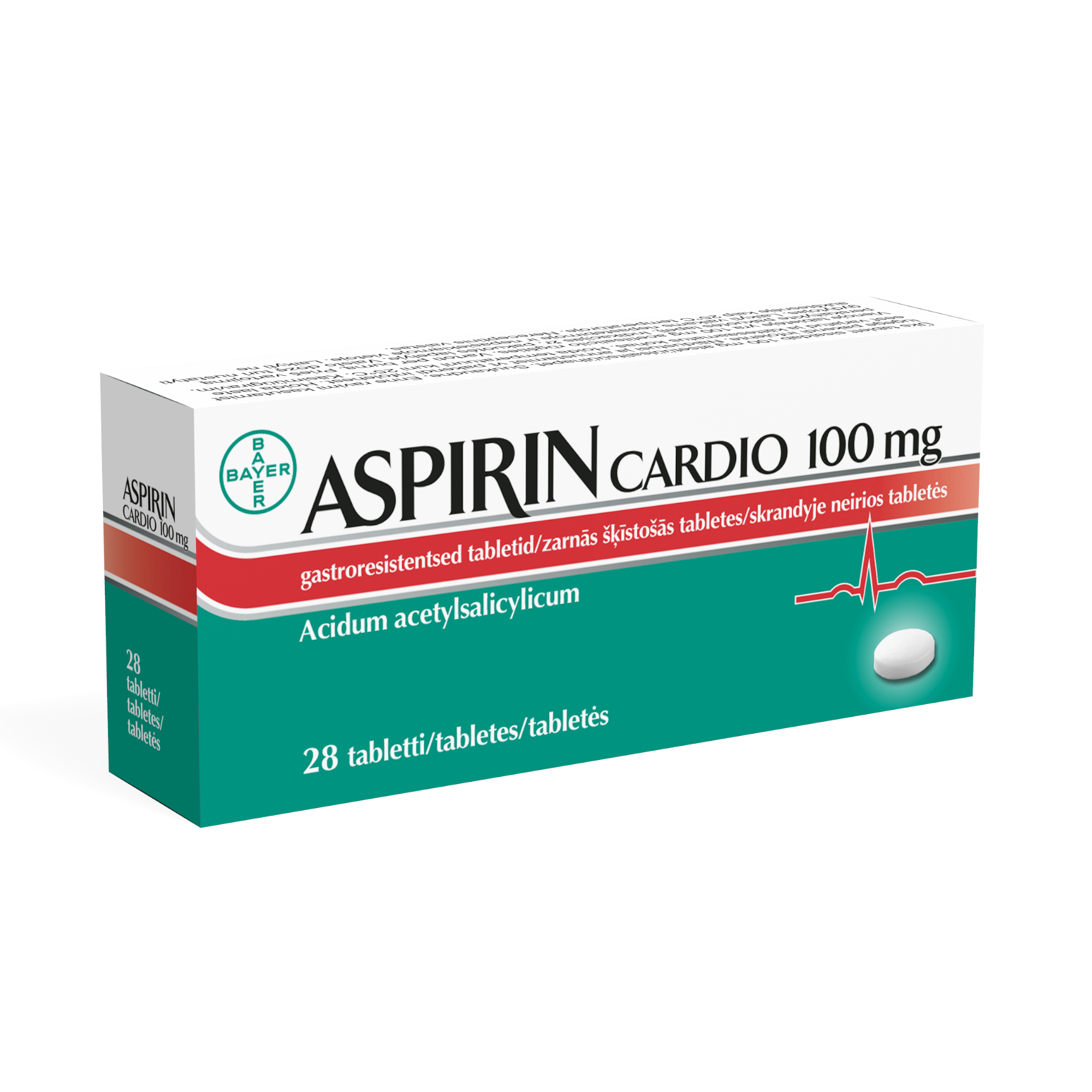 Aspirin Cardio 100 mg zarnās šķīstošās tabletes