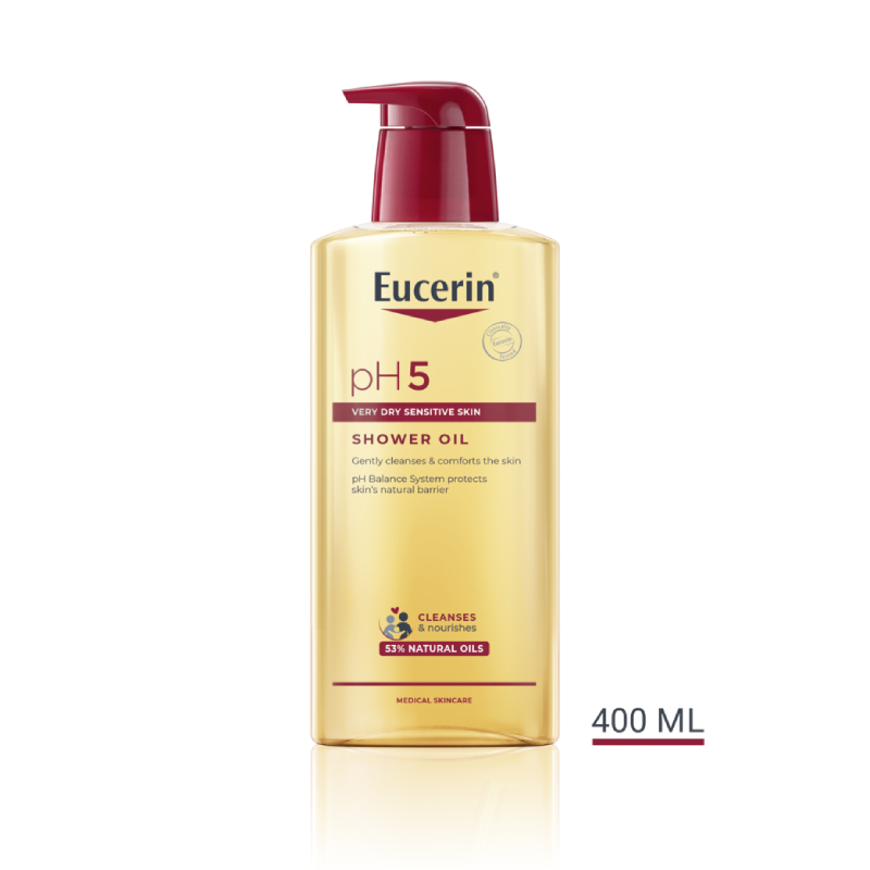 EUCERIN dušas eļļa jutīgai, sausai ādai, pH5, 400 ml
