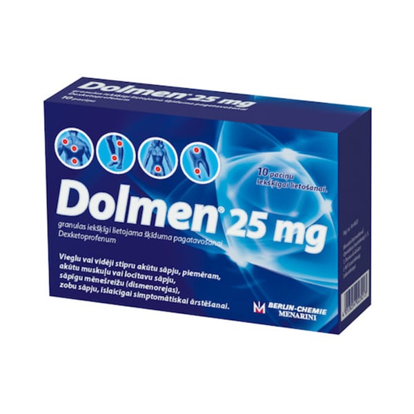 Dolmen 25 mg granulas iekšķīgi lietojama šķīduma pagatavošanai