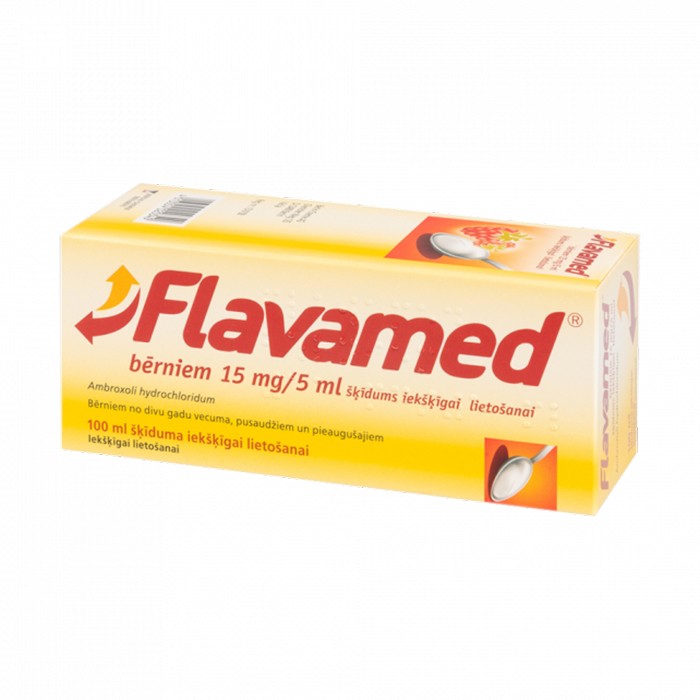 Flavamed bērniem 15 mg/5 ml šķīdums iekšķīgai lietošanai