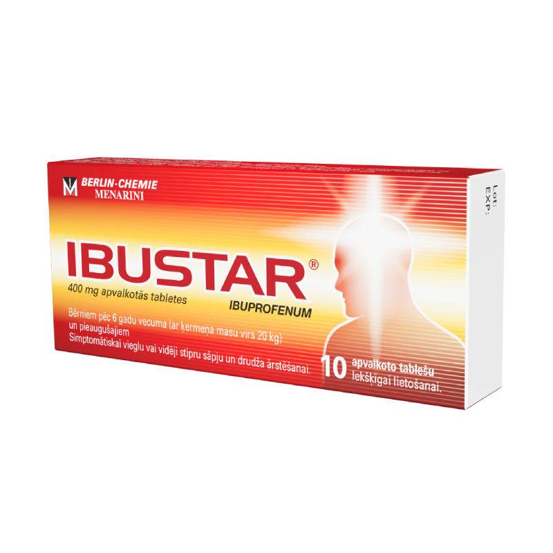 Ibustar 400 mg apvalkotās tabletes