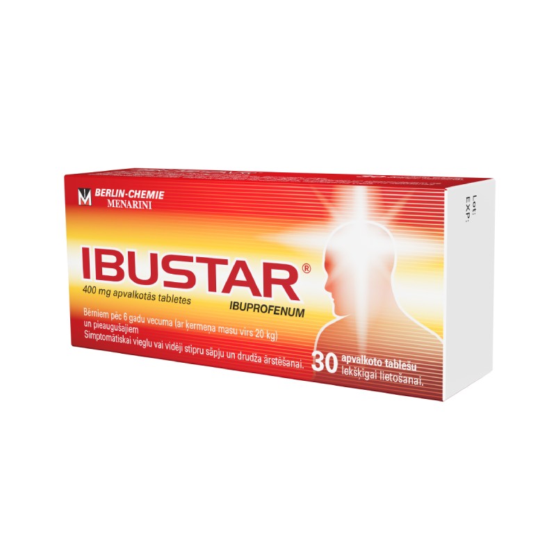 Ibustar 400 mg apvalkotās tabletes