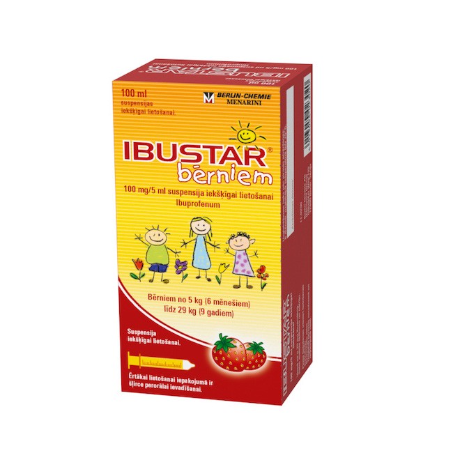 Ibustar bērniem 100 mg/5 ml suspensija iekšķīgai lietošanai