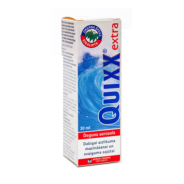 QUIXX dabīgai deguna aizlikuma mazināšanai EXTRA, 30 ml