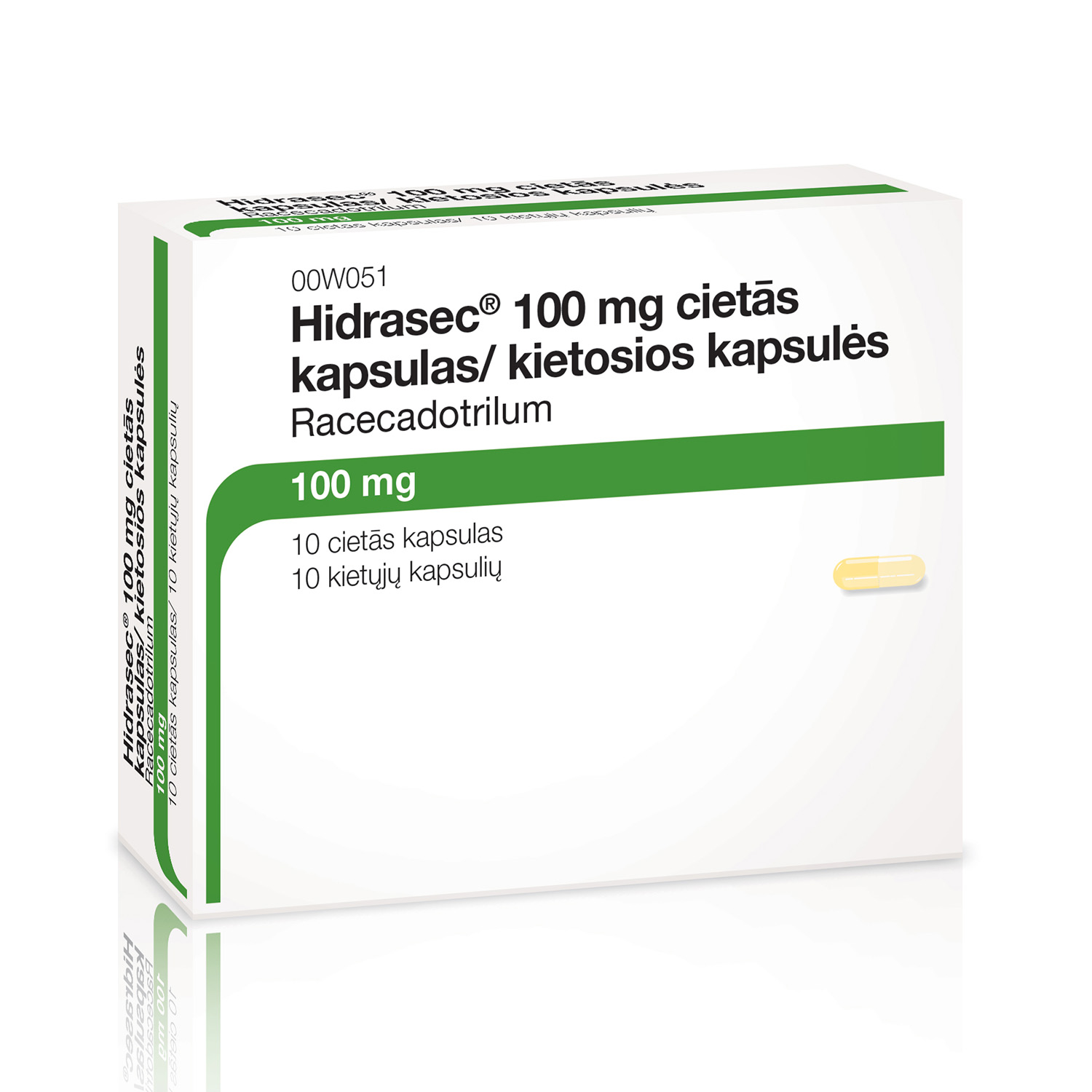 Hidrasec 100 mg cietās kapsulas