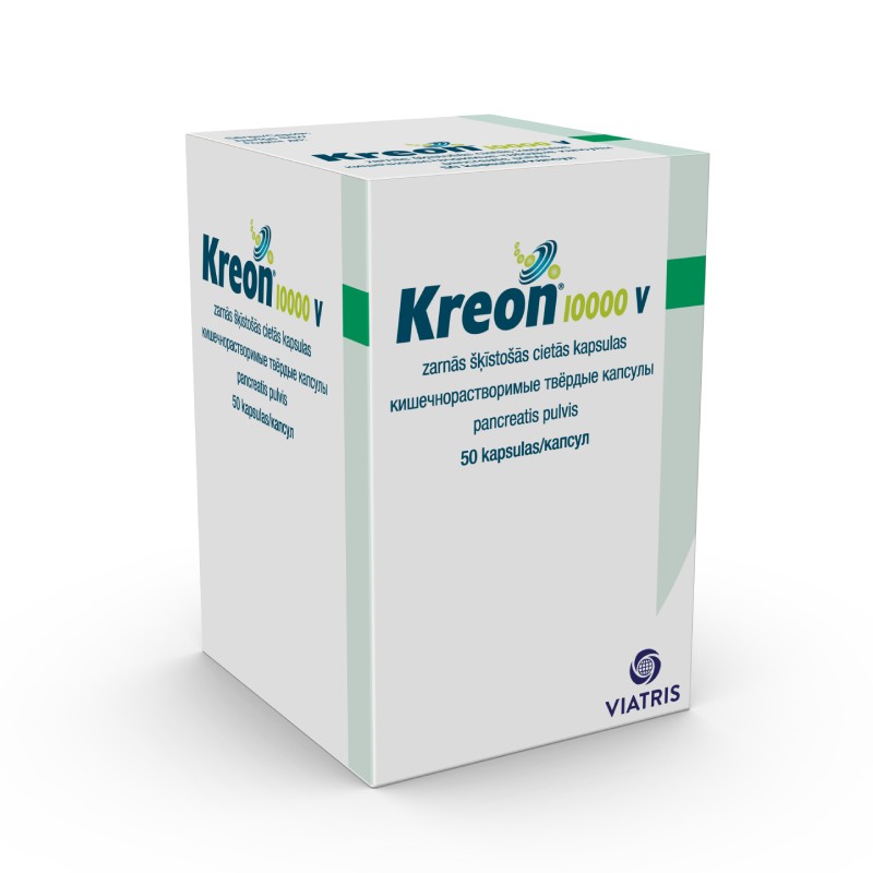 Kreon 10 000 V zarnās šķīstošās cietās kapsulas