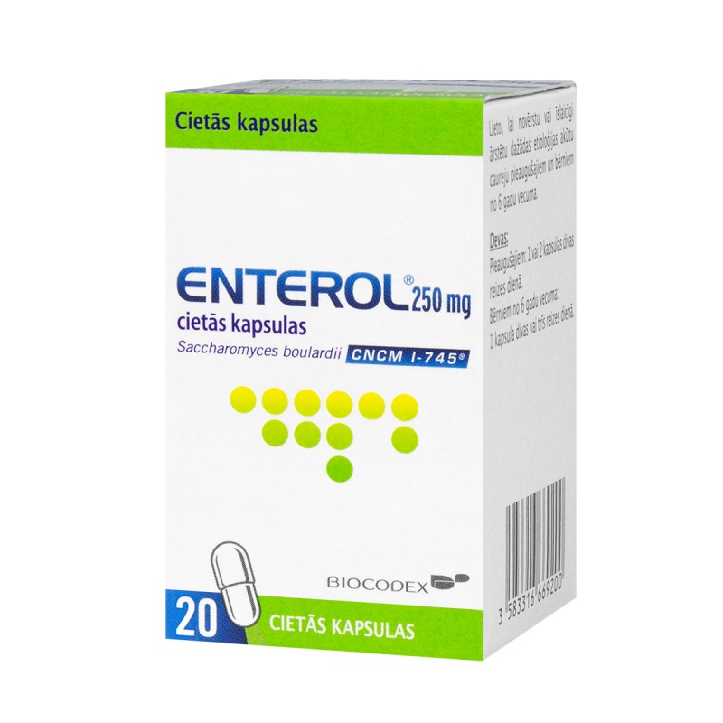 Enterol 250 mg cietās kapsulas