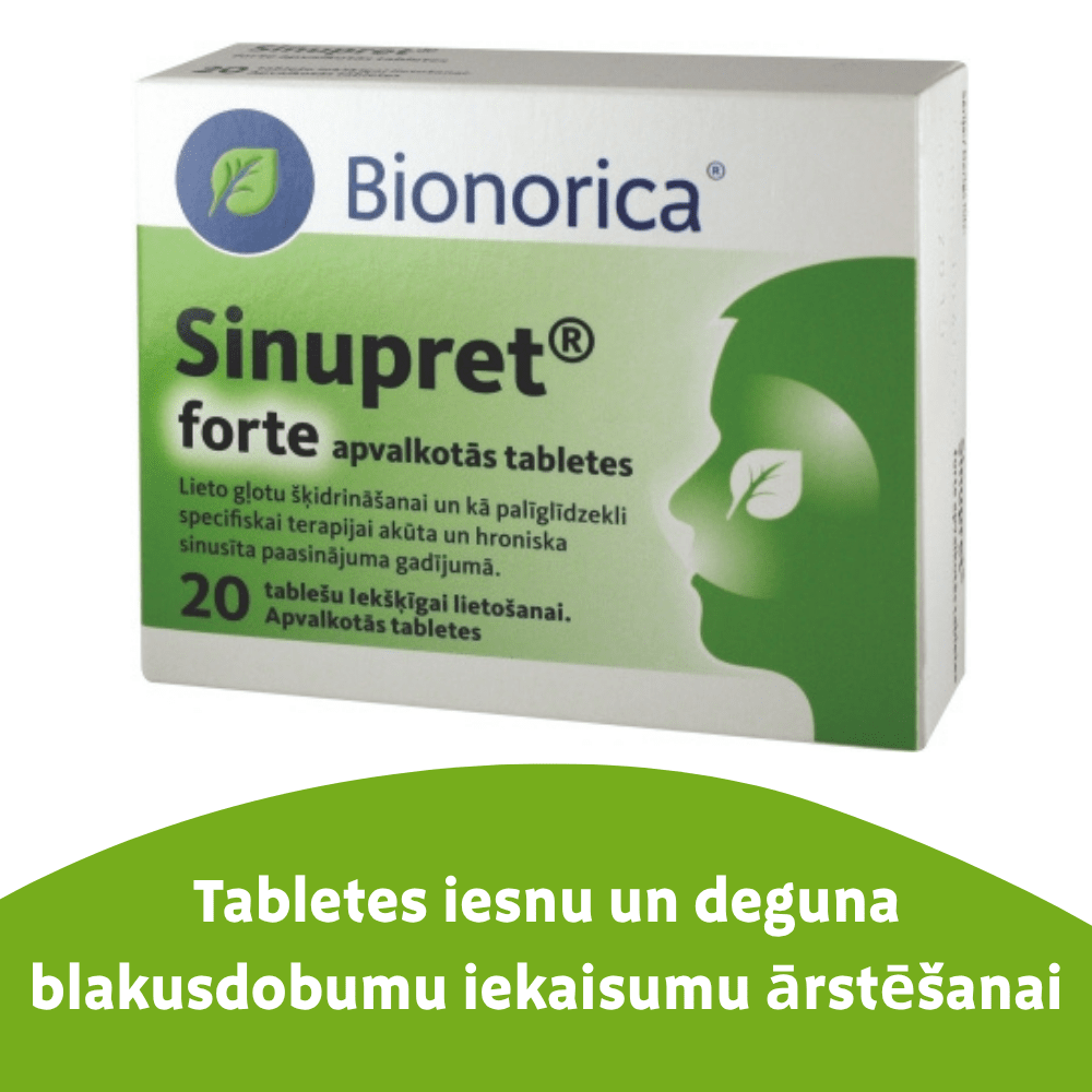 Sinupret forte apvalkotās tabletes