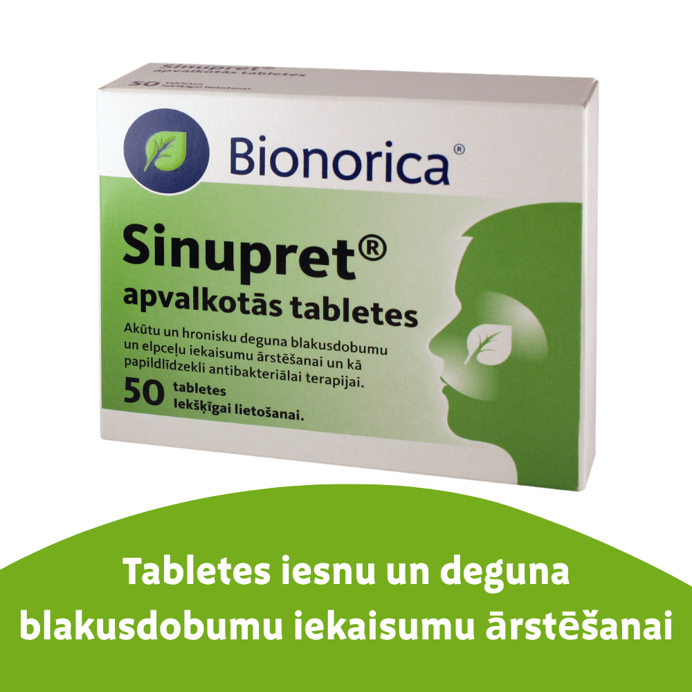 Sinupret apvalkotās tabletes
