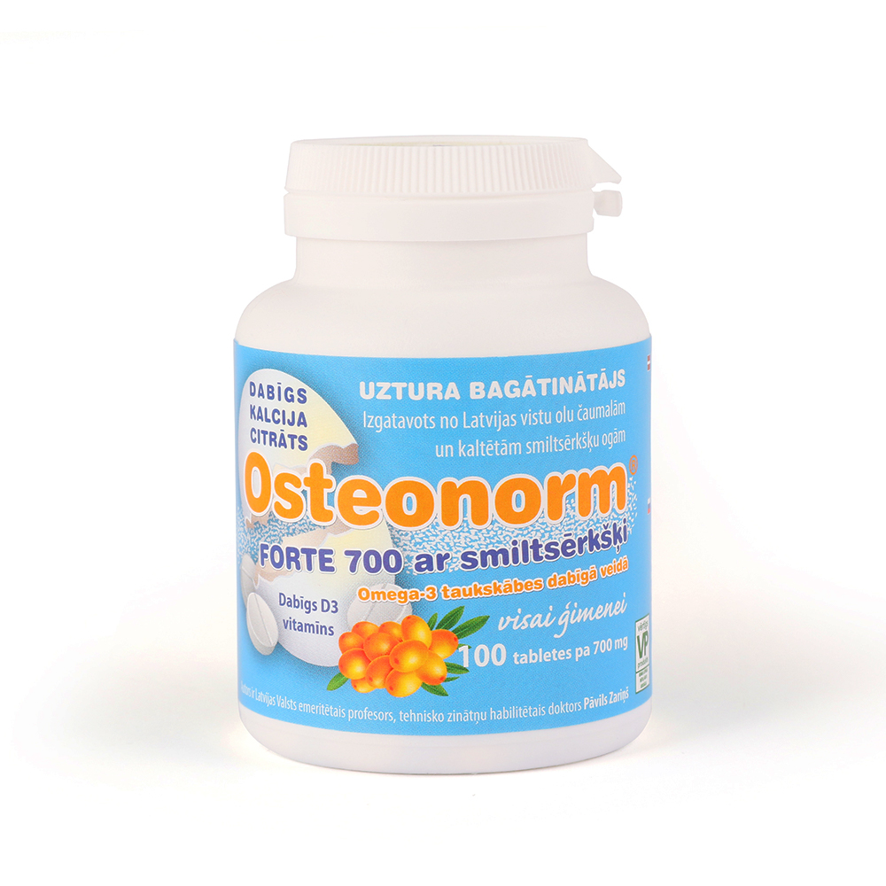 Osteonorm Forte 700 mg ar smiltsērkšķi, 100 tabletes