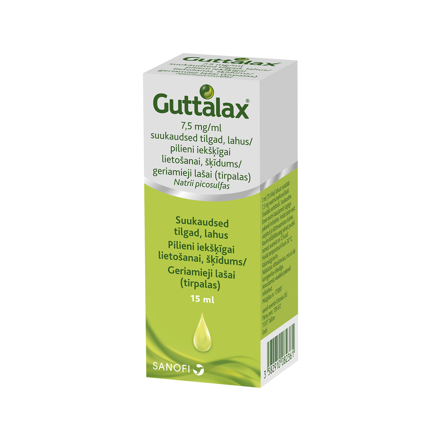 Guttalax 7,5 mg/ml pilieni iekšķīgai lietošanai, šķīdums