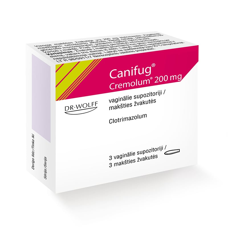 Canifug Cremolum 200 mg pesāriji