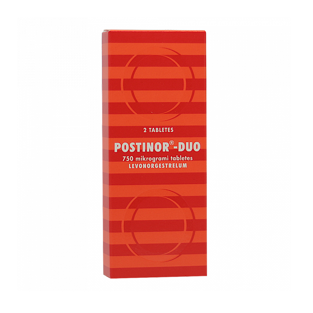 Postinor 750 mikrogrami tabletes, 2 gab.