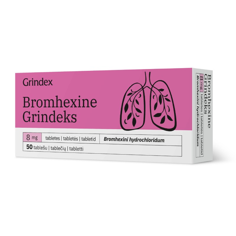 Bromhexine Grindeks 8 mg tabletes