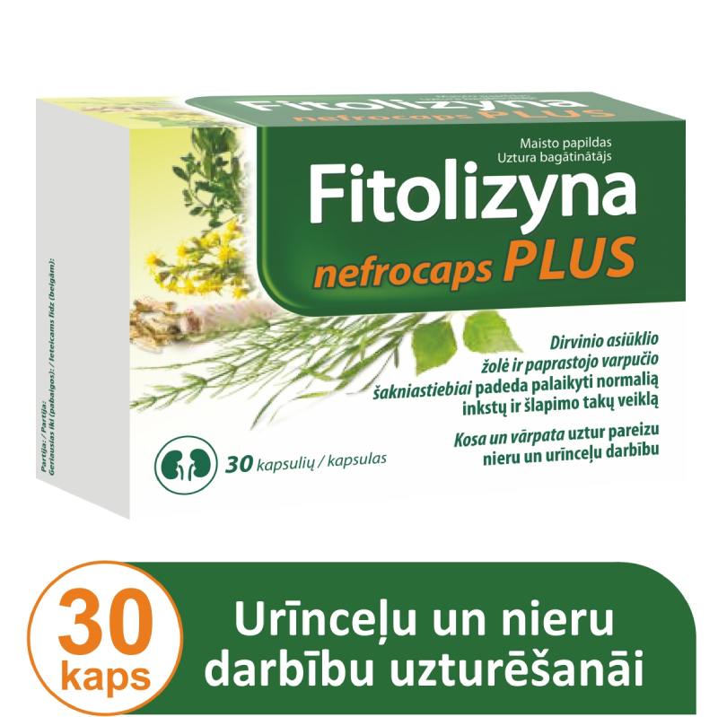 Fitolizyna Nefrocaps Plus, 30 kapsulas