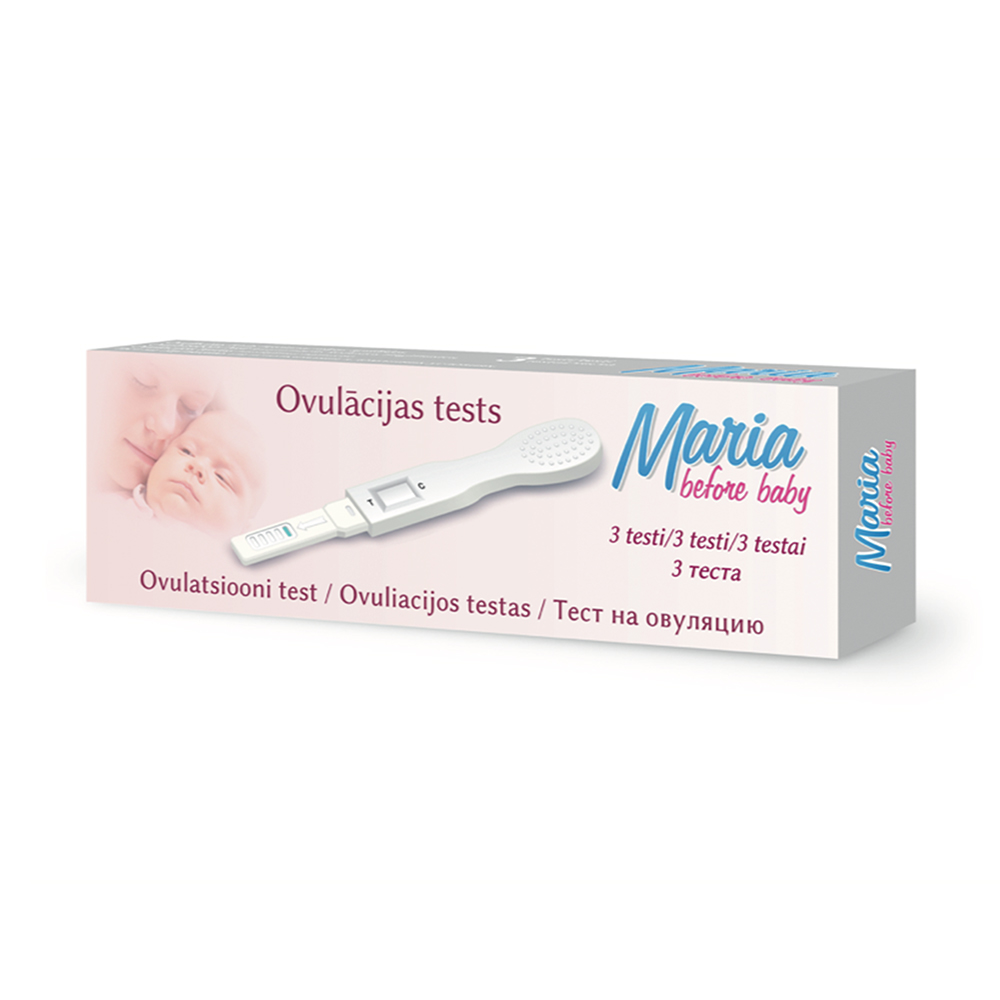 MARIA BEFORE BABY - LH tests ovulācijas noteikšanai, 3 gab.