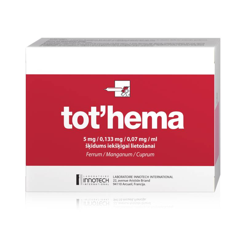 Tot’hema 5 mg/0,133 mg/0,07 mg/ml šķīdums iekšķīgai lietošanai